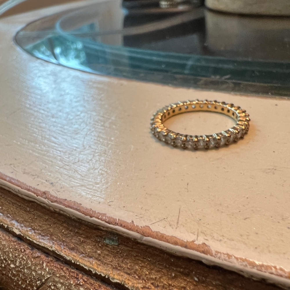 nadri gold and CZ ring eternity band